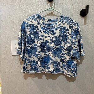 Free People floral Crop top